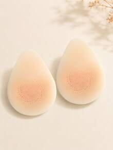 1pair Teardrop Silicone Nipple Covers - Seamless Reusable Adhesive Breast Pads Suitable For Strapless And Backless Outfits, Invisible Under Clothes - Multicolor - View 5