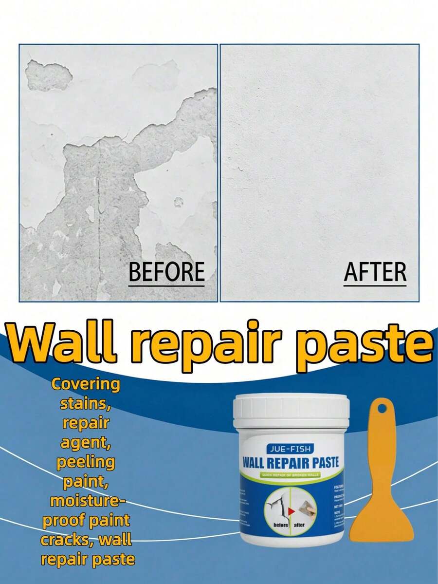 Wall Repair Paste, Stain Cover-Up Repair Agent, Wall Paint Peeling, Moisture-Proof, Wall Paint Crack Repair Paste