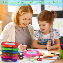 1/6/12/20 Pcs Mini Magnetic Drawing Board, Backpack/Keychain Notebook, Erasable Doodle Sketch Pad, Birthday Party Favors/Goodie Bag Fillers, Back To School, Valentine's Day, Wedding, Birthday Gifts [Random Color And Style] - Multicolor - View 5