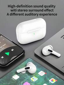 TWS In‑Ear Wireless Earphones, Bluetooth 5.3, Touch Control Function, Hi‑Fi Stereo Audio, Hands‑Free Calling, Comfort Fit For Commuting & Daily Entertainment - White - View 2