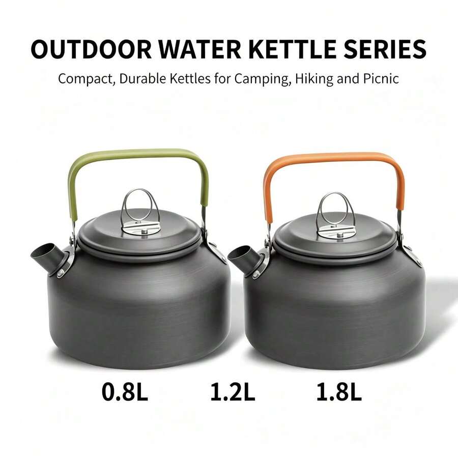 Outdoor Camping Coffee Pot Tea Kettle Hiking Fishing Picnic Cooking Boiling Water Kettle Large Capacity Portable - Multicolor - View 1
