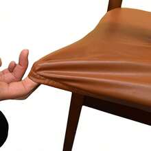 1/4/6pcs Waterproof PU Dual-Opening Leather Square Chair Seat Cushion Cover, Suitable For Dining Room, Kitchen, Dining Sofa, Removable Soft Padded Chair Cover - Multicolor - View 10