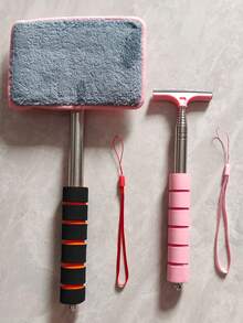 Retractable Windshield Cleaning Tool Set, Multi-Functional Car Cleaning Supplies, Used For Interior Glass Cleaning, Can Remove Fog And Dust, Ideal Choice For Drivers, Car Enthusiasts And DIY Cleaners ,Essential Item For RV Camping(4/2/1pc Optional) - Multiple Styles - View 14