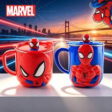 Monogram 1pc Officially Licensed Stainless Steel 3D Shaped Mug, Cute Cartoon Mug, Large Capacity Stainless Steel Straw Cup, Ergonomic Easy-Grip Design, Suitable For Water, Coffee, Milk And Juice, Perfect Birthday And Christmas Gift - Multicolor - View 1