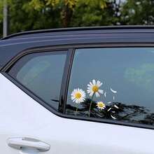 1pc Daisy Petal Falling Car Sticker, Suitable For Car Scratch Cover, Laptop, Refrigerator, Cute And Interesting Daisy Decorative Sticker, Can Be Used For Car, Motorcycle, Car Window, Car Door, Laptop, Etc. - A - View 4