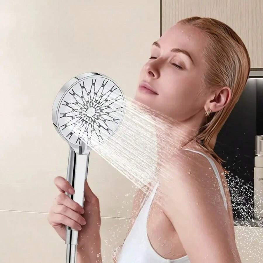 Handheld Shower Head, Powerful Water Flow Bathroom Shower, Universal G1/2 Thread Replacement Shower Head - Shower Head - View 1