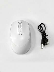Wireless Mouse, Bluetooth, Suitable For Phones, Tablets, Laptops, Type-C Charging, Wireless 2.4G USB Receiver (300mAh Battery) - White 107 Rechargeable Mouse - View 8