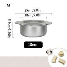 1pc Thickened 304 Stainless Steel 3 Pieces IH Cookware Set (Pot & Frying Pan) - Lid Can Be Used As Frying Pan, Baking Tray Or Serving Plate. High Aesthetic Design, Suitable For Induction Cooktop, Gas Stove And Oven. - View 13