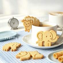Hanging Cup Elephant Rabbit Sheep Biscuit Mold Animal Cookie Cutter Cookies Fondant Mold Coffee Cup Cake Decorating Baking Mold - White - View 2