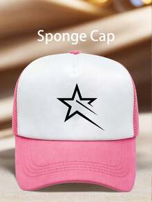 1pc Women Hat Shooting Star Printing Hats For Women Adjustable Design UV Protection Perfect For Outdoor Excursions, Hiking, Running And Everyday Wear - Multicolor - View 7