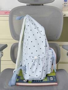 1pc New Korean Style Ins Backpack For Middle School And High School Students, Lightweight Versatile School Commute Backpack - Multicolor - View 9