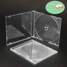 Pack Of 2/5/10 Square Rigid CD/DVD Cases – Single-Disc Plastic Case (PS Material) – CD Album Storage Case – Mini Disc Case - White - View 5
