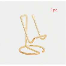 Creative Metal Phone Stand, Iron Art Phone Holder, Office Desk Phone Stand, Gold Phone Holder, Slouchy Person Desktop Metal Stand, Card Holder, Plate Holder, Suitable For Room, Kitchen, Office, Sturdy And Durable, High Quality And Shockproof, Multi-Functional - one-size - View 12