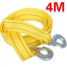 4M Heavy Duty 3 Ton Car Tow Cable Towing Pull-Rope Strap Hooks Van Road Recovery - A - View 9