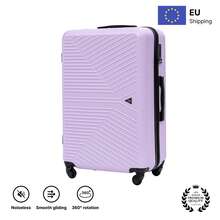 W WINGS Travel Suitcase Set 3 Pcs | Cabin, Medium And Large Hard Shell Luggage With TSA Lock, Telescopic Handle And Wheels - Dusty Purple - View 12
