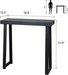 Sofa & Console Tables - Black - View 3