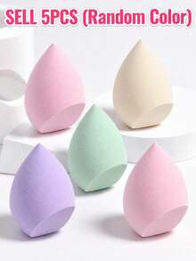 50PCS/30PCS/20PCS/10PCS/5PCS/1PC Super Soft & Bouncy Makeup Sponge, Dual-Use Dry/Wet Foundation Makeup Sponge, High Rebound Soft Makeup Sponge, Expands When Wet, Fine & Skin-Friendly, Helps Reduce Powder Absorption And Foundation Waste; Suitable For Foundation, Concealer, Loose Powder, Blush And Other Makeup, Pointed Design For Precise Application Around Eyes, Nose Wings And Other Detail Areas, Rounded Surface For Quick Large Area Foundation Application - Multicolor - View 9
