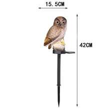 Solar Powered Owl Lawn Light Plastic Realistic Craft Outdoor Glowing Decorative Lamp Garden Landscape Light Light Control Sensor Ground Stake Light Animal Model Landscape Light Festival Atmosphere Light - Resin Owl Lawn Light - View 13