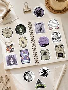 50pcs Witch Style Stickers, Suitable For Adults And Teen Sticker Enthusiasts, For Scrapbooking, Journals, Laptops, Skateboards, Water Bottles And More, Add Fun To Your Devices - Multicolor - View 3