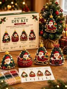 Christmas Bead Stringing Kit Set, Containing An Instruction Manual And A Set Of Handmade Materials. The Handmade Kit Is Suitable For Adults, Family Collaboration, Christmas Gifts, And Home Decorative Handcrafting. Handcrafting Set. - Sets - View 16