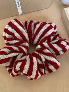 1pc Casual Polyester Warm Woolen Large Scrunchie Hair Tie Hair Accessory For Women Slouchy Chic - Multicolor - View 12