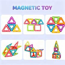 10/26/35pcs Medium 2S Transparent Magnetic Blocks, Transparent Magnetic Tiles, Suitable For DIY 3D Scene Construction, Can Be Freely Assembled And Stacked, Enhances Children's Spatial Perception, Suitable For Boys And Girls' Christmas Holiday And Birthday Gifts - Multicolor - View 8
