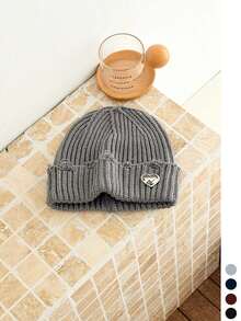 1pc Sweet & Cute Bow Knitted Beanie Hat For Women, Autumn/Winter New Style, Face-Slimming, Warm, Oversized Slouchy Furry Knit Cap - Multicolor - View 4