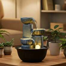 1pc 2D Flat Printed New Creative 3-Tier Desktop Water Fountain Wealth Attracting Decor - T005 - View 4