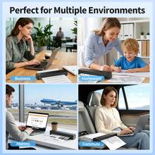 RONGTA F11B Pocket-Sized Inkless Printer for Home, Office, and School Use - No Ink Cartridges Needed, Supports Both A4 and 8.5x11 Inch Letter Size Thermal Paper, Wirelessly Connects to Phone, Laptop, or Pad for Easy Printing, Including 10 PCS Thermal Paper - Schwarz - Übersicht 5