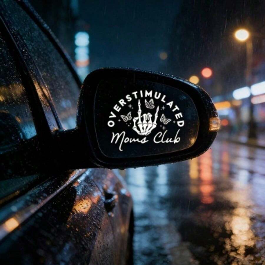 Stiker Mobil Kupu-kupu Tangan Tengkorak Lucu, Stiker Mobil Humor Kesehatan Mental Neurodiversitas, Stiker Dekorasi Mobil, Stiker Mobil Tahan Air dan Tahan Sinar Matahari untuk Pintu, Kaca Spion Samping, Penutup Tangki Bensin, Jendela Belakang, Stiker Mobil Universal Keren Gaya Gothic untuk Anak Perempuan - Beraneka warna - View 1