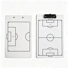 Clip-On Soccer Tactical Board, Double-Sided, Erasable For Notes And Tactical Diagrams - White - View 1