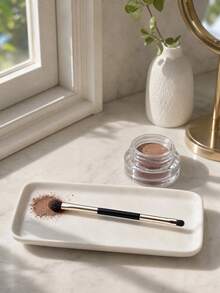 1pc Dual-Ended Contour Brush, Multi-Function Makeup Brush For Nose, Eye Corners, Tear Troughs, Nose Bridge, Lip Base And Other Shadow & Highlight Contouring, Soft Synthetic Bristles, Face Sculpting Makeup Tool - Multicolor - View 10