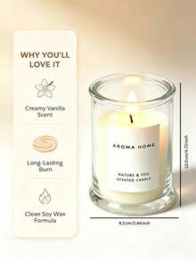 1pc Luxury Scented Candle Gift, Suitable For Birthday, Wedding, Thanksgiving And Christmas Decoration, Create Warm Atmosphere, Suitable For Home Decor And Graduation Gift, Long-Lasting Indoor Fragrance, Graduation Gift - one-size - View 4