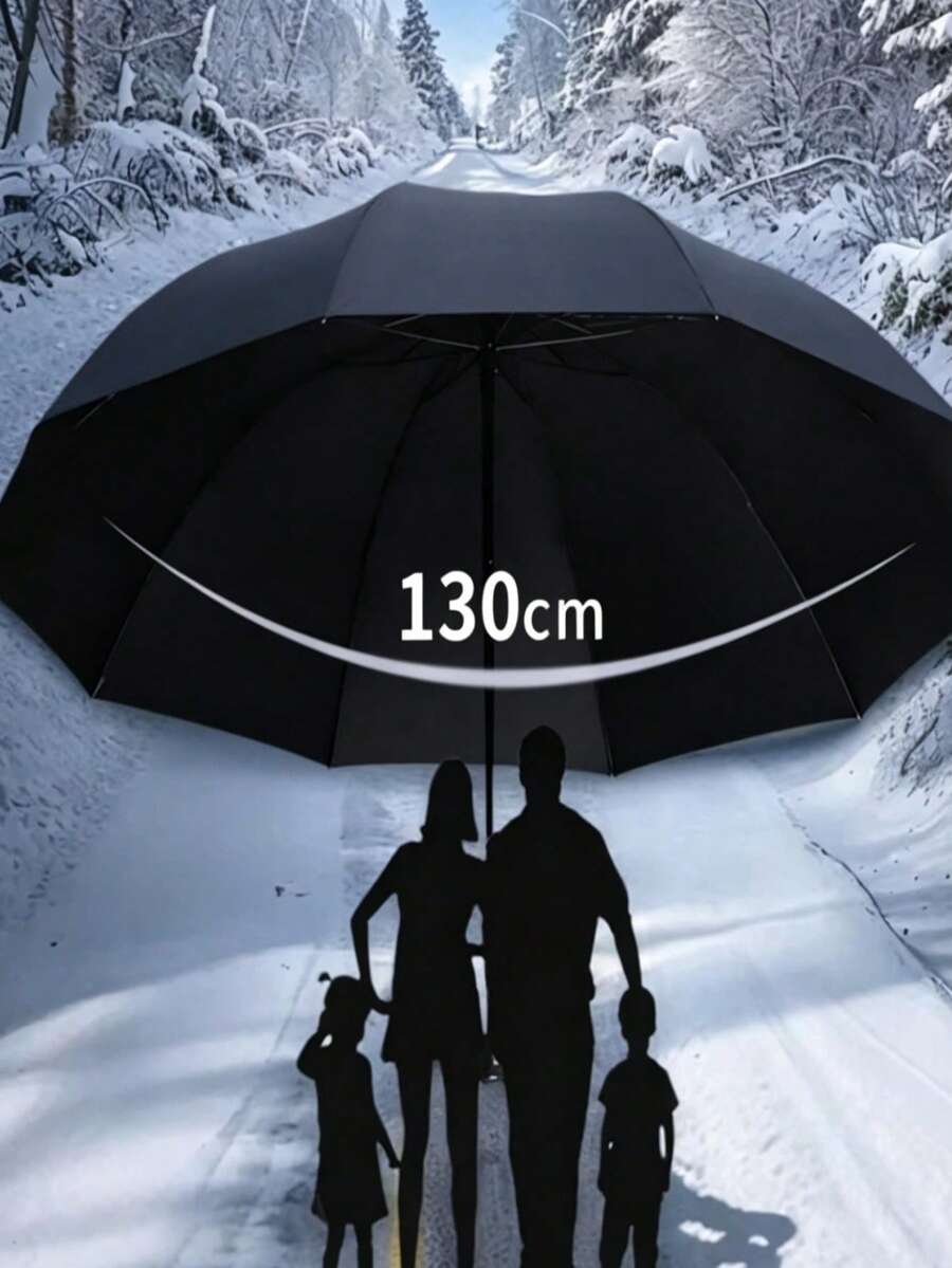 1 Pack Windproof Waterproof Sunscreen Oversized Folding Umbrella - Reinforced, Dual-Use, Compact Design, Oversized Tri-Fold Umbrella, UV Protection, Suitable For Business - Umbrella - View 1