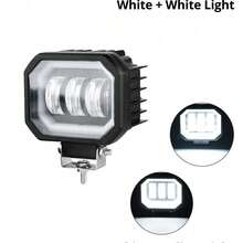 1Pc 80W Angel Eyes Motorcycle Spotlights Headlight Car LED Work Light 24V Waterproof For Offroad Truck Driving Automobile Accessories - Basic Edition - View 14