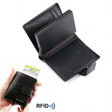 Dompet Multifungsi Pria RFID Baru, Pengeluaran Kartu Otomatis, Slot Kartu Ganda, Klip Uang - MultiWarna - View 14