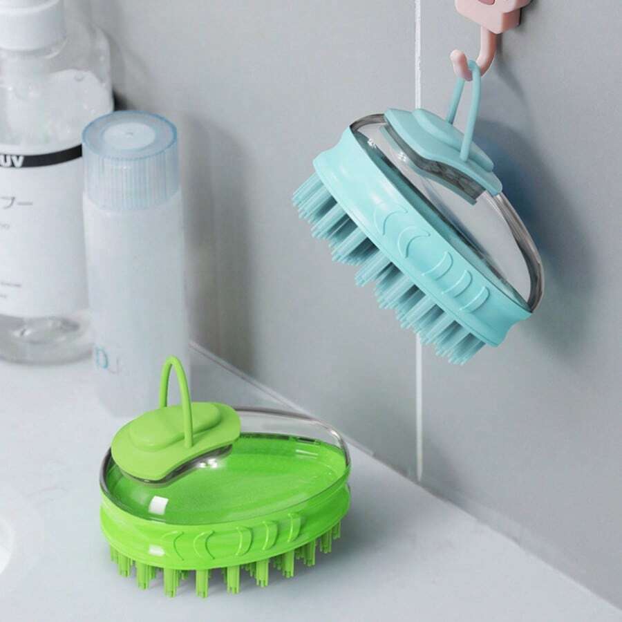 Pet Bath Brush | Multi-Function Dog And Cat Massage Comb | Durable Plastic With Ergonomic Grip | Suitable For Golden And Tabby Breeds | Improves Pet Hygiene And Comfort, Pet Grooming Brush | Ergonomic Design | Pet Bathing Tool, Pet Grooming Brush - View 1