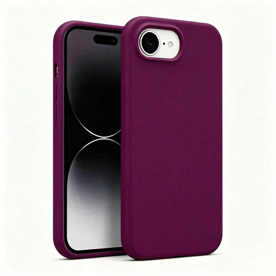 Compatible With IPhone 17E 18 Pro Max 16 15 14 13 12 Mini 11, Shockproof Liquid Silicone Protective Phone Case With Soft Scratch Resistant Ultra-Fine Fiber Lining, Compatible With Iphone 8 Plus 7 6s Soft Cover - Cherry Red - View 1