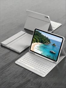 TenYide Bao da bảo vệ kèm bàn phím cho máy tính bảng, tương thích với các dòng iPad / GalaxyTab MatePad / HonorPad / XiaomiPad / RedmiPad / LenovoTab / LenovoXiaoxinTab / LenovoIdeaTab, hỗ trợ chức năng tự động ngủ/thức, kèm bàn phím Bluetooth không dây tháo rời, giá đỡ siêu mỏng nhẹ - Màu Xám nhạt - Xem 41