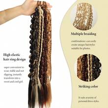 Fake Braided Hair Extensions Lantern Bubble Twist Ponytail Fashion Hot Girl Twisted Boxing Braids Hair Scrunchie Hair Accessory - Black - View 5
