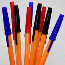 50pcs Red Black Blue Ballpoint Pens, No Leakage, Smooth Writing, Waterproof, Suitable For Students Learning And Office Use Gel Pens - Sets - View 2