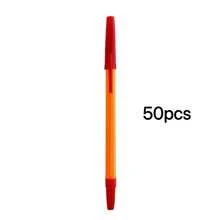50pcs Red Black Blue Ballpoint Pens, No Leakage, Smooth Writing, Waterproof, Suitable For Students Learning And Office Use Gel Pens - Sets - View 10