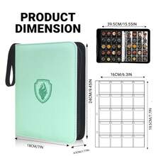 220 Coins PU Leather Zipper Coin Album, 20 Pockets Per Page Portable Coin Storage Book, Coin Collection Holder For Display & Protection - Multicolor - View 5