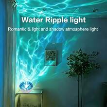 16 Color Dynamic Water Ripple Projection Night Light, Touch And Remote Control, USB Powered Adjustable Brightness Atmosphere Lamp, Suitable For Bedroom Home Decor - Water Ripple Projector Light - View 5