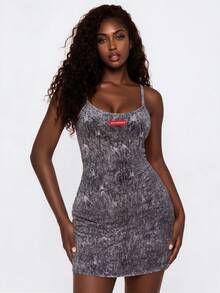 Rest Era Fashion Grey Faux-Washed Women's Nightgown, Lingerie Set, And Sleep Pants - Multicolor - View 13