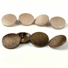 10Pcs Round Textured Shank Metal Buttons, Vintage Decorative Sew‑On Fasteners, Sewing Supplies For Coats, Blazers, School Uniforms, Shoes, DIY Craft Garment Accessories - 10pcs/pack - View 10