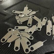 (5-10pcs) Universal Solid Color SIM Card Ejector Pin, Multi-Function SIM Card Removal Tool, Android Smartphone SIM Card Ejector Replacement Tool - Silver - View 1