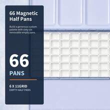 Large Classic Metal Palette Folding Iron Box With Magnetic Full And Half Pans For Watercolor Paint Packaging - Sets - View 5