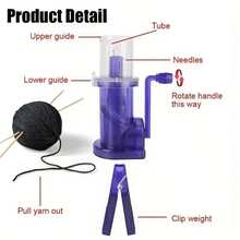 Purple Manual Rope Braiding Tool, Dual-Port Design Upgraded Version, Easy Braiding, Smooth Handle Effort-Saving Thickened Rope, Handmade Sewing Creative DIY Tool, New Ceiling Rope Braiding Gadget, Bracelet Braiding Tool, Suitable For DIY Handicrafts, Braiding, Applicable To Rope, Yarn, Wire Braiding Projects - A - View 9