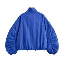 GDDYIN Women's New Autumn Klein Blue Fashion Casual Stand Collar Jacket, Drawstring Hem, Versatile Outerwear - Blue - View 7